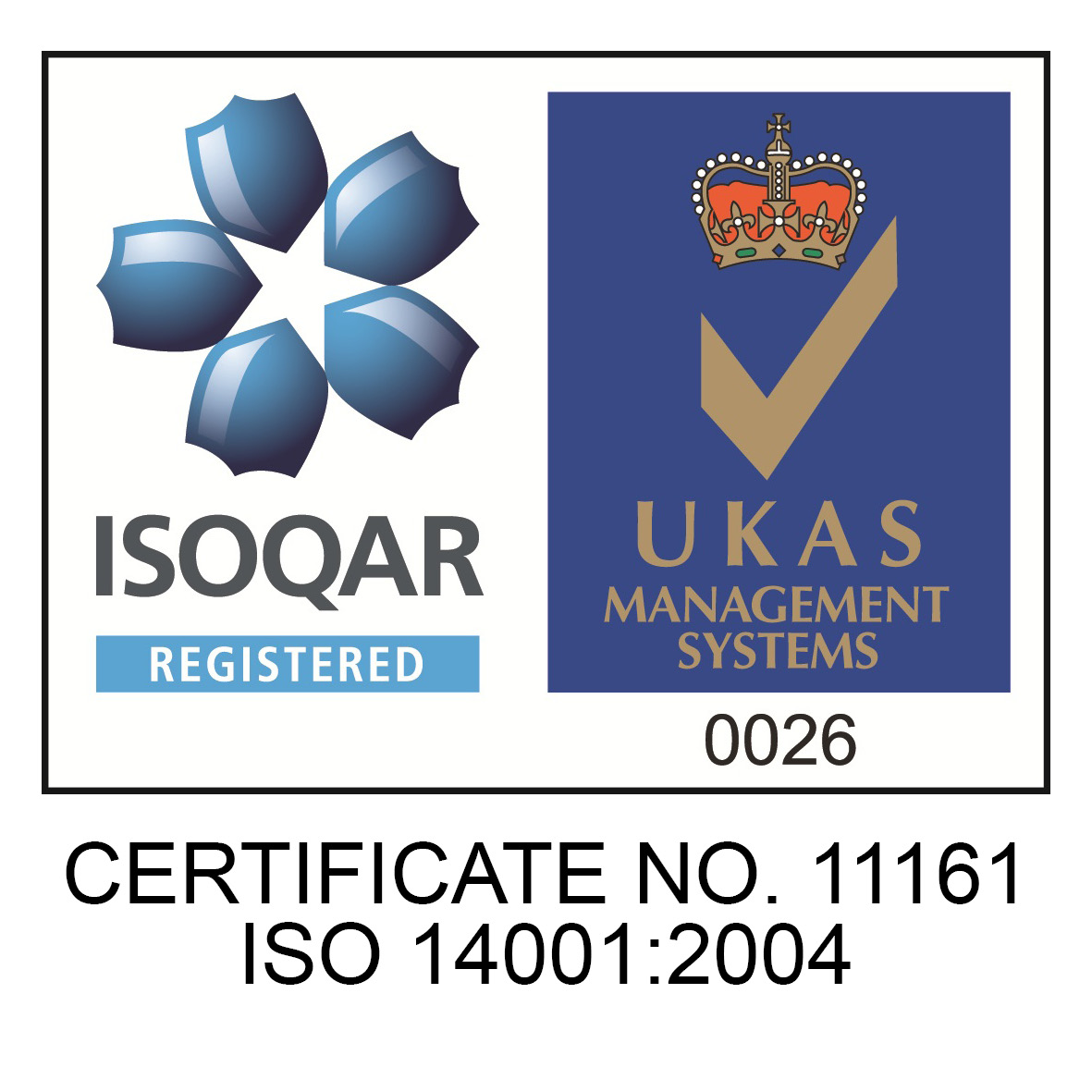 UKAS ISOQAR LOGO 14001